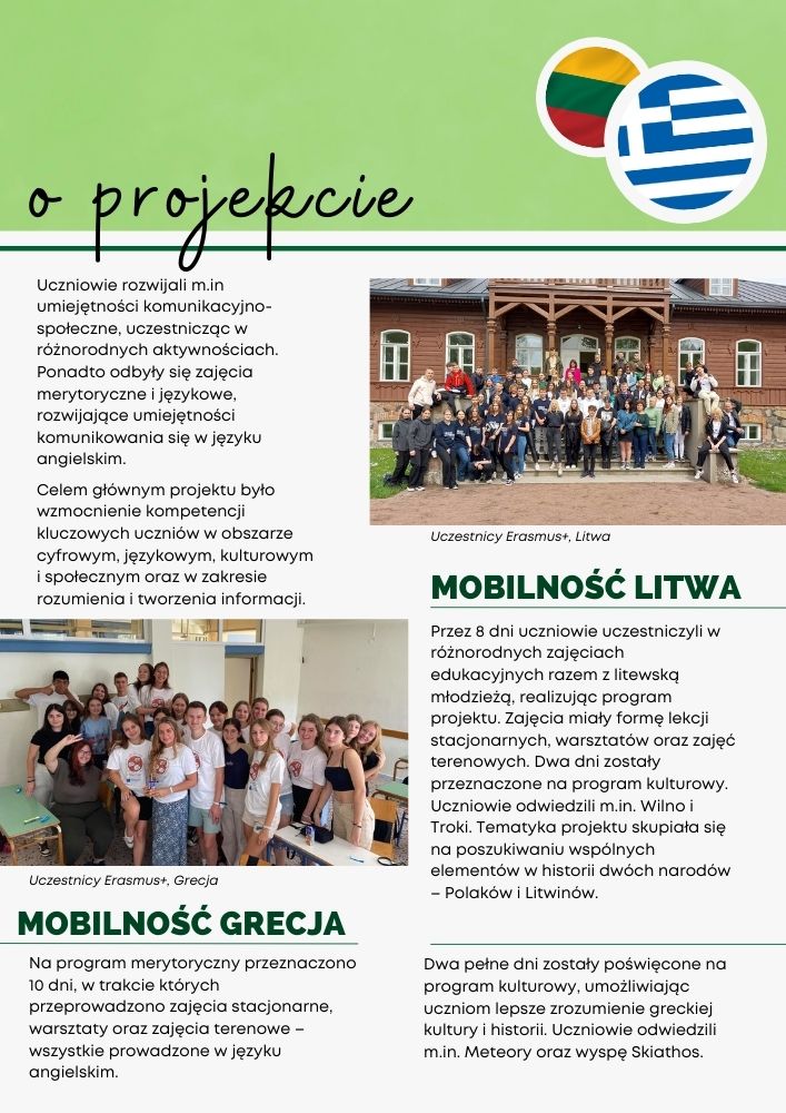ulotka projektowa Litwa i Grecja 2